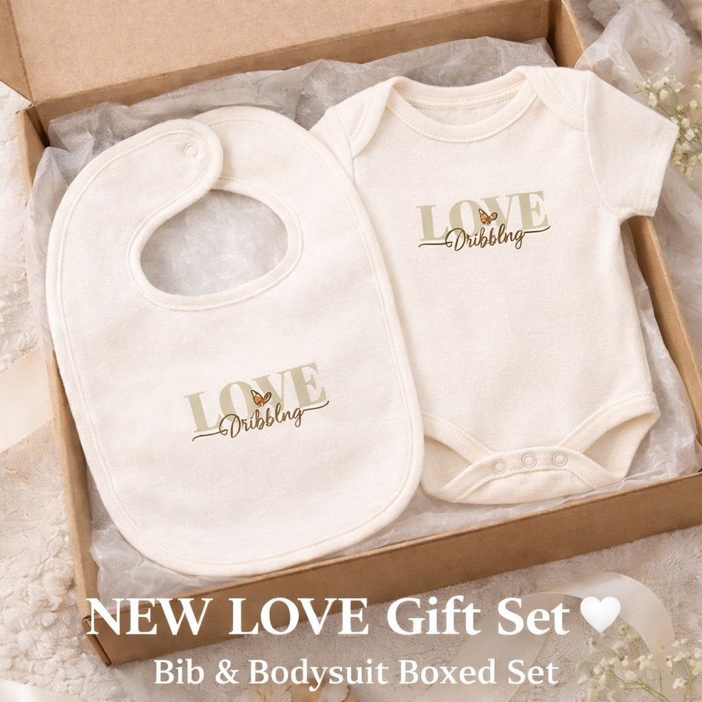 Bib & Bodysuit combo Gift wrapped in box