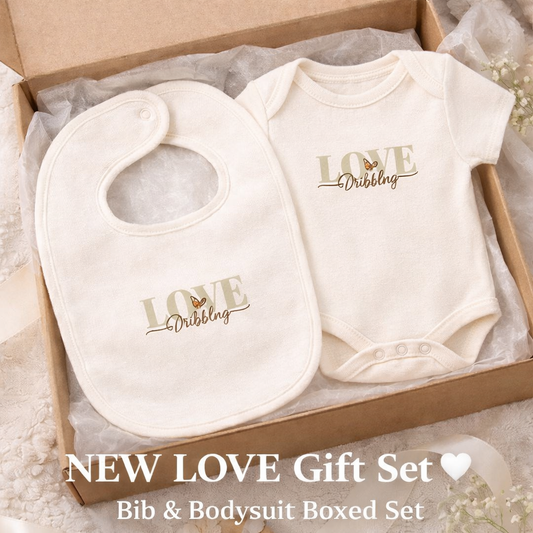 Bib & Bodysuit combo Gift wrapped in box