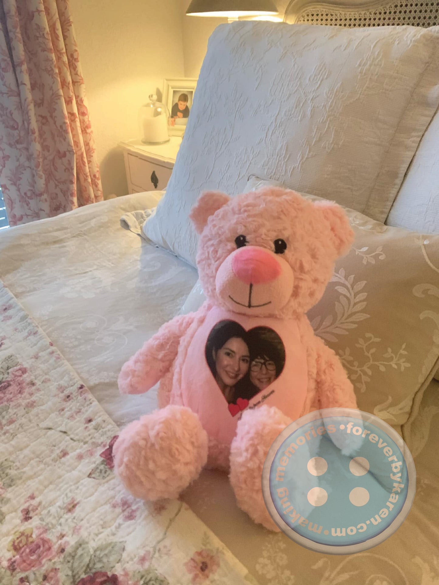 Personalised bear with picture of loved ones or pets. (Any of the bears or animals in the Tummi bear collection can be used.)